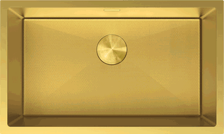 Mexen Trixo stalen gootsteen 1-kamer 750 x 440 mm, gouden HC - 6415751000-55HC