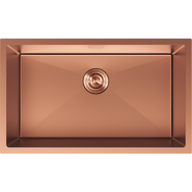 Mexen Trixo fregadero de acero inoxidable 1-cuenco 750 x 440 mm, cobre - 6415751000-65