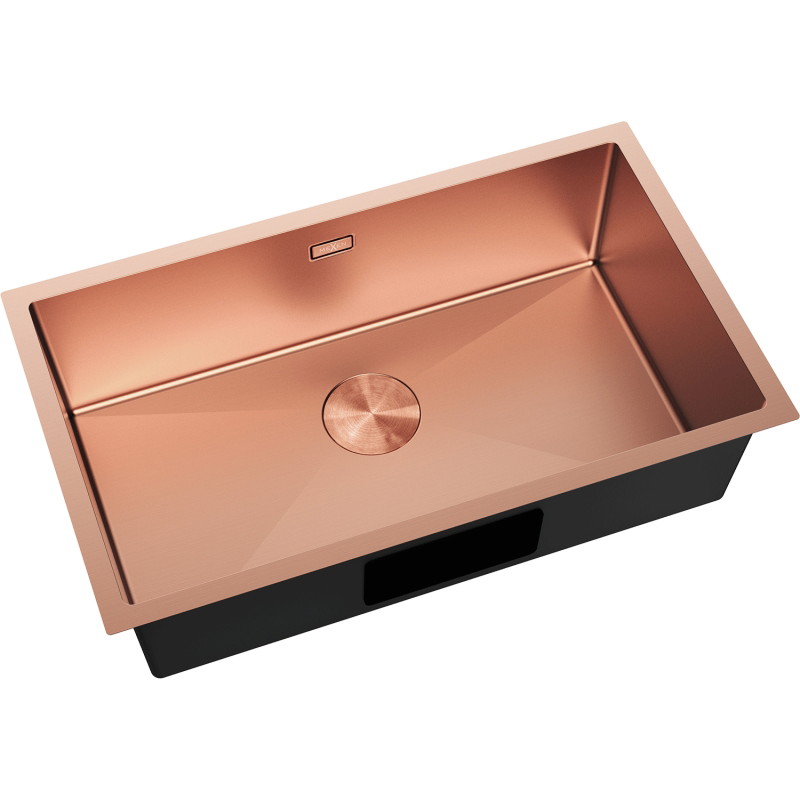 Mexen Trixo terasest köögivalamu 1-kausiline 750 x 440 mm, vask - 6415751000-65