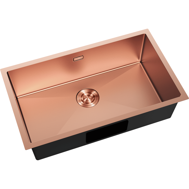 Mexen Trixo zlewozmywak stalowy 1-komorowy 750 x 440 mm, miedź - 6415751000-65