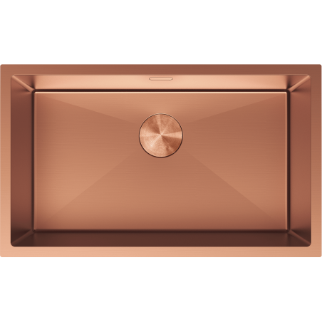 Mexen Trixo terasest köögivalamu 1-kausiline 750 x 440 mm, vask - 6415751000-65