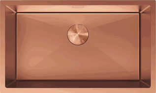 Mexen Trixo Edelstahlspüle 1-becken 750 x 440 mm, Kupfer - 6415751000-65
