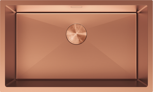 Mexen Trixo steel kitchen sink, single bowl 750 x 440 mm, copper - 6415751000-65