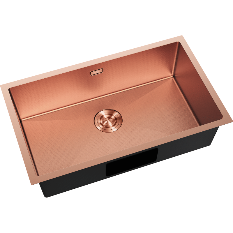 Mexen Trixo zlewozmywak stalowy 1-komorowy 750 x 440 mm, miedź HC - 6415751000-65HC