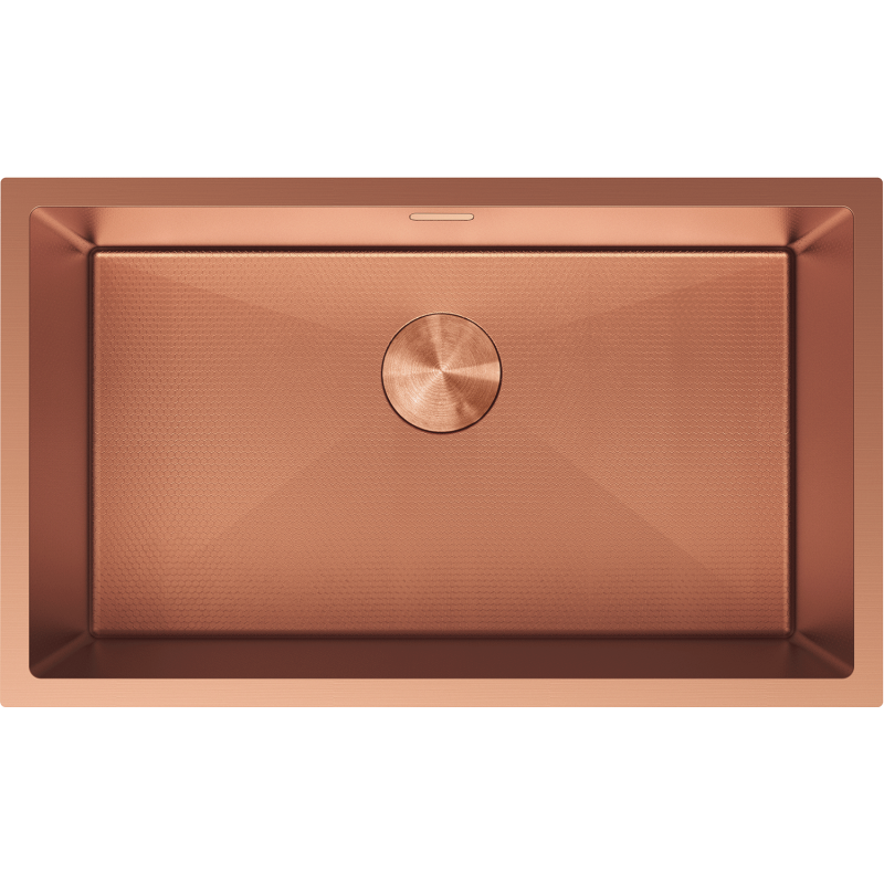 Mexen Trixo évier en acier inoxydable à une cuve 750 x 440 mm, cuivre HC - 6415751000-65HC