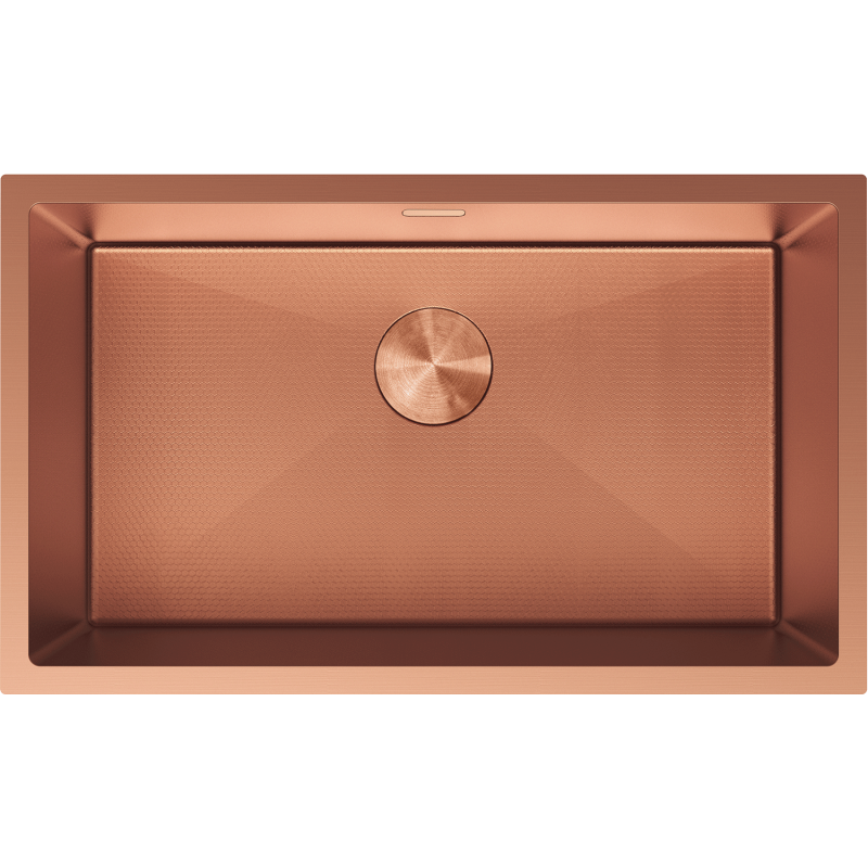 Mexen Trixo roestvrijstalen spoelbak 1-komorige 750 x 440 mm, koper HC - 6415751000-65HC