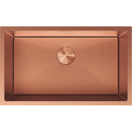 Mexen Trixo fregadero de acero inoxidable de 1 seno 750 x 440 mm, cobre HC - 6415751000-65HC