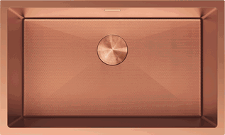 Mexen Trixo zlewozmywak stalowy 1-komorowy 750 x 440 mm, miedź HC - 6415751000-65HC