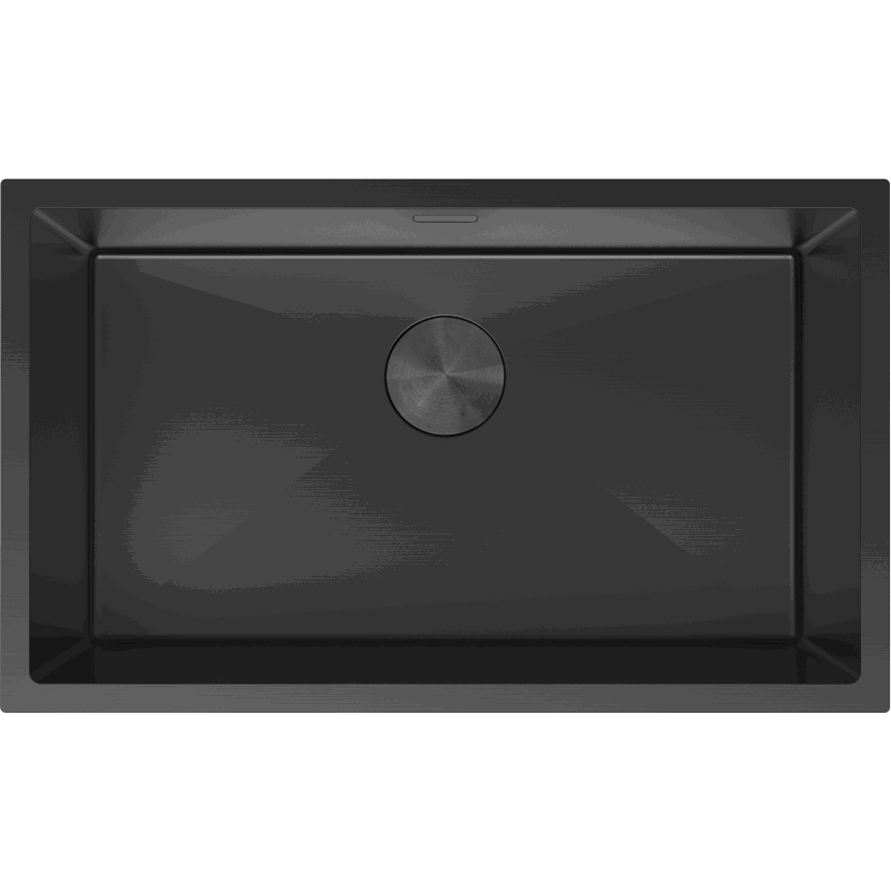 Mexen Trixo fregadero de acero inoxidable de 1 cubeta 750 x 440 mm, negro - 6415751000-70