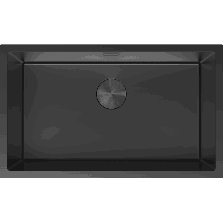 Mexen Trixo fregadero de acero inoxidable de 1 cubeta 750 x 440 mm, negro - 6415751000-70