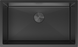 Mexen Trixo 1-bowl Stainless Steel Sink 750 x 440 mm, Black - 6415751000-70