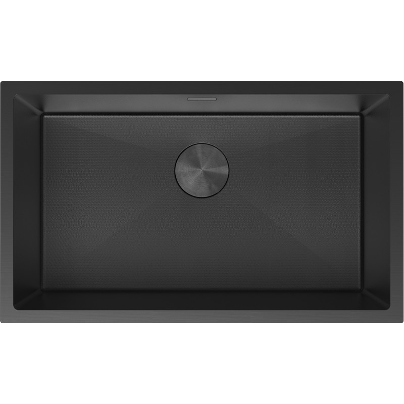 Mexen Trixo čelični sudoper s 1 komorom 750 x 440 mm, crni HC - 6415751000-70HC