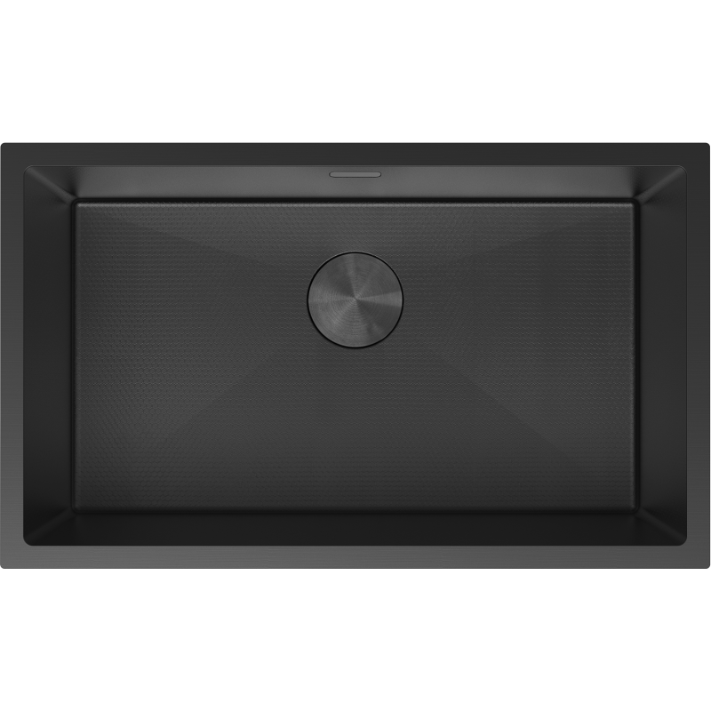 Mexen Trixo jekleno pomivalno korito z eno posodo 750 x 440 mm, črno HC - 6415751000-70HC