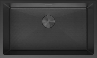 Mexen Trixo évier en acier inoxydable à 1 bac 750 x 440 mm, noir HC - 6415751000-70HC