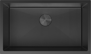 Mexen Trixo teräksinen 1-kammioinen tiskiallas 750 x 440 mm, musta HC - 6415751000-70HC