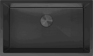 Mexen Trixo zlewozmywak stalowy 1-komorowy 750 x 440 mm, czarny HC - 6415751000-70HC
