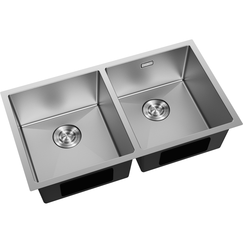 Mexen Binox évier en acier inoxydable à 2 cuves 800 x 450 mm, inox - 6421802000-01