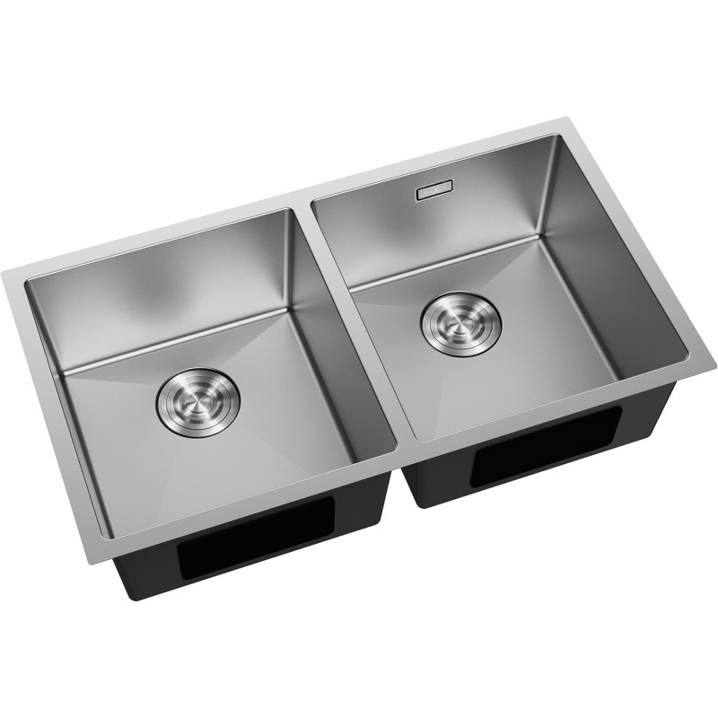 Mexen Binox roostevabast terasest 2-kausiga köögivalamu 800 x 450 mm, inox - 6421802000-01