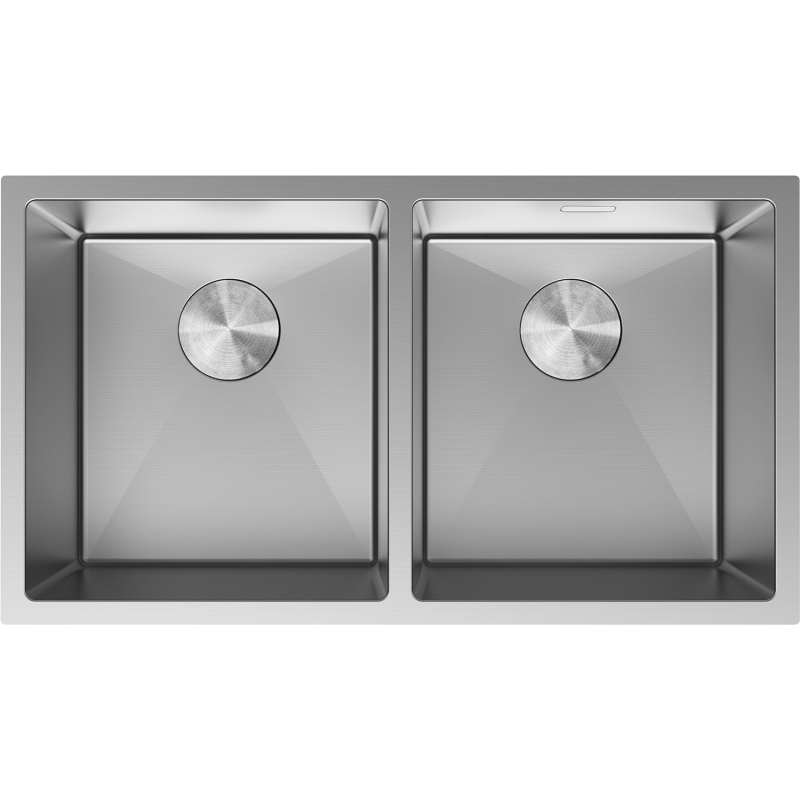 Mexen Binox diskho i rostfritt stål med 2 fack 800 x 450 mm, inox - 6421802000-01