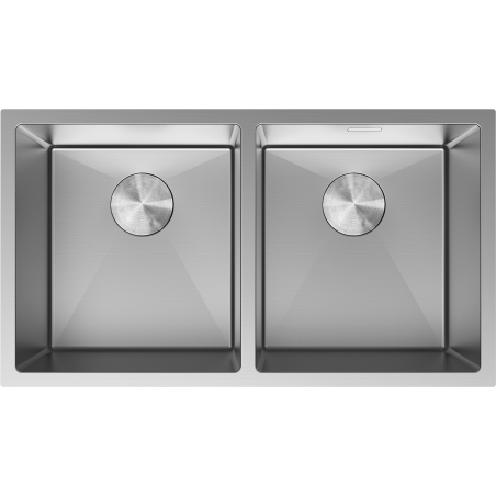 Mexen Binox roostevabast terasest 2-kausiga köögivalamu 800 x 450 mm, inox - 6421802000-01