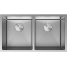 Mexen Binox Edelstol-Kichel ënnertgespléckt mat 2 Chamberen 800 x 450 mm, Inox - 6421802000-01