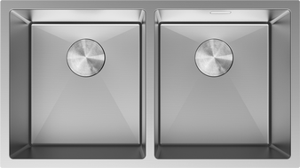 Mexen Binox roostevabast terasest 2-kausiga köögivalamu 800 x 450 mm, inox - 6421802000-01