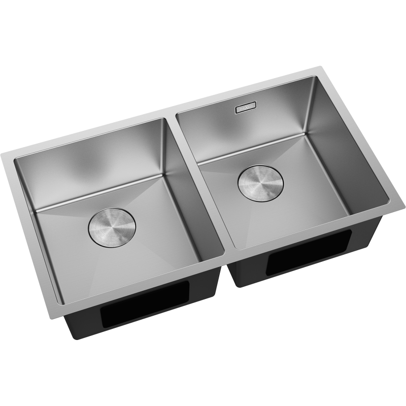 Mexen Binox évier en acier inoxydable à 2 cuves 800 x 450 mm, inox - 6421802000-01