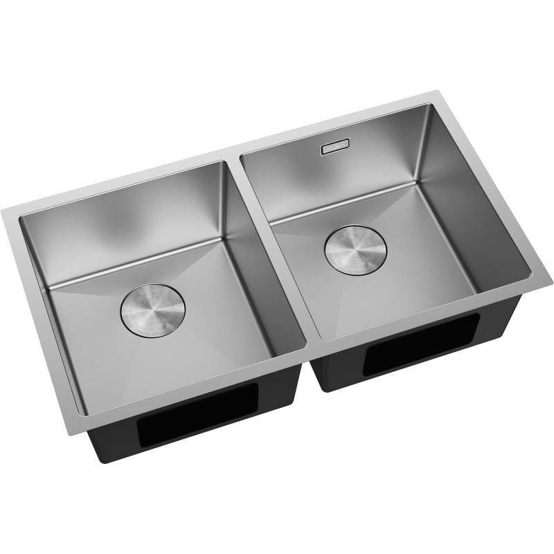 Mexen Binox roostevabast terasest 2-kausiga köögivalamu 800 x 450 mm, inox - 6421802000-01