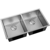 Mexen Binox évier en acier inoxydable 2 bacs 800 x 450 mm, inox - 6421802000-01