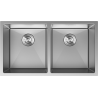 Mexen Binox évier en acier inoxydable 2 bacs 800 x 450 mm, inox - 6421802000-01