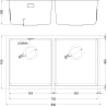Mexen Binox 2-Komponenten Edelstahlspüle 800 x 450 mm, Inox HC - 6421802000-01HC