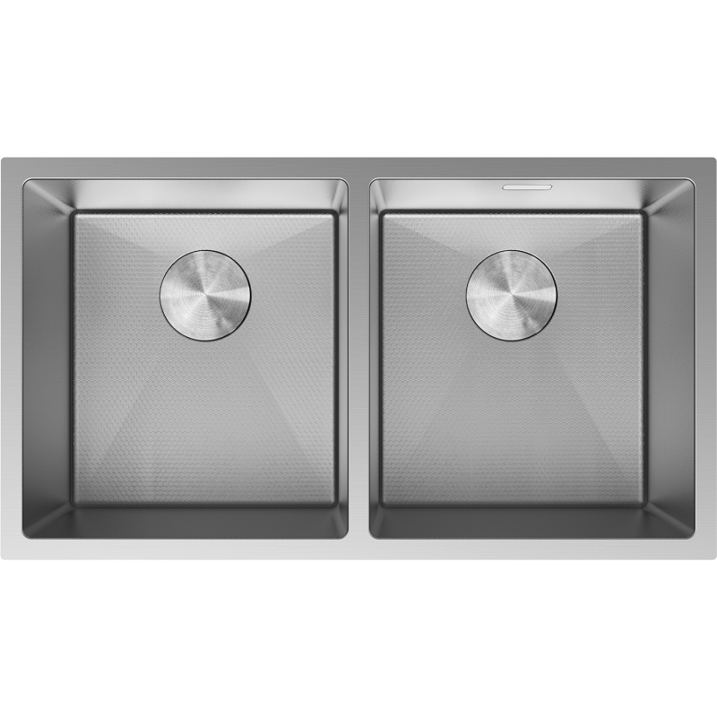 Mexen Binox lavello in acciaio inox 2 vasche 800 x 450 mm, inox HC - 6421802000-01HC