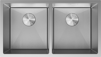Mexen Binox roostevabast terasest kahekambriline valamu 800 x 450 mm, inox HC - 6421802000-01HC