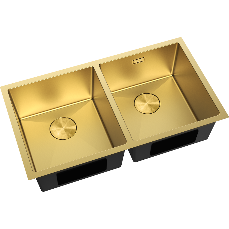 Mexen Binox lavello in acciaio inox a 2 vasche 800 x 450 mm, oro - 6421802000-55