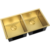Mexen Binox évier en acier inoxydable 2 cuves 800 x 450 mm, doré - 6421802000-55