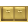 Mexen Binox Spülbecken aus Edelstahl, 2-Kammer, 800 x 450 mm, gold - 6421802000-55