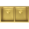 Mexen Binox stalen gootsteen 2-kamerig 800 x 450 mm, goud - 6421802000-55
