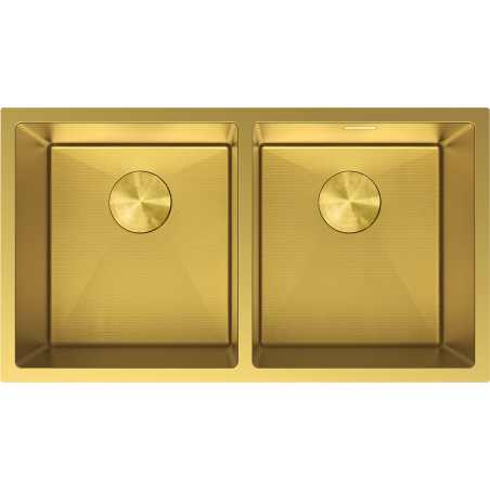 Mexen Binox Spüle Edelstahl 2-Kammer 800 x 450 mm, gold HC - 6421802000-55HC