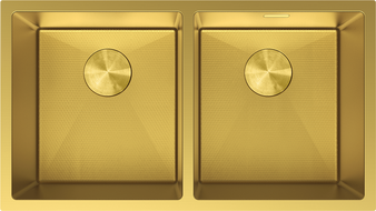 Mexen Binox roestvrijstalen 2-kamers gootsteen 800 x 450 mm, goud HC - 6421802000-55HC