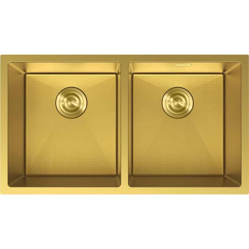 Mexen Binox tvåskåls köksvask i stål 800 x 450 mm, guld HC - 6421802000-55HC