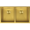 Mexen Binox stalen spoelbak 2-kamerig 800 x 450 mm, goud HC - 6421802000-55HC