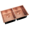 Mexen Binox Stainless Steel Sink 2-Bowl 800 x 450 mm, Copper - 6421802000-65