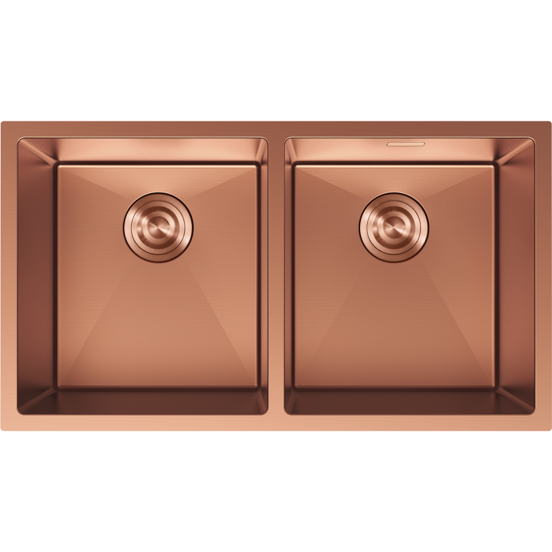 Mexen Binox lava-loiça de aço inoxidável 2-cubas 800 x 450 mm, cobre - 6421802000-65