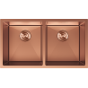 Mexen Binox lava-loiça de aço inoxidável 2-cubas 800 x 450 mm, cobre - 6421802000-65