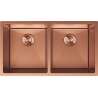 Mexen Binox Stainless Steel Sink 2-Bowl 800 x 450 mm, Copper - 6421802000-65