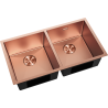 Mexen Binox Stainless Steel Sink 2-Bowl 800 x 450 mm, Copper - 6421802000-65