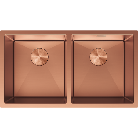 Mexen Binox lavello in acciaio inox a 2 vasche 800 x 450 mm, rame - 6421802000-65