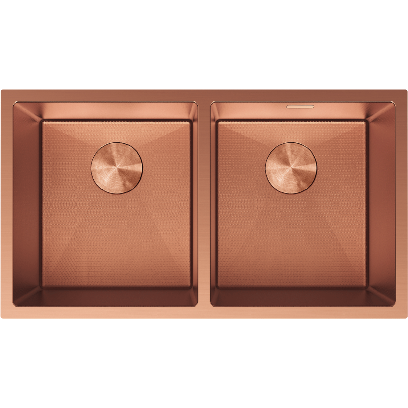 Mexen Binox 2-Bowl Stainless Steel Sink 800 x 450 mm, Copper HC - 6421802000-65HC