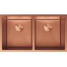 Mexen Binox 2-Bowl Stainless Steel Sink 800 x 450 mm, Copper HC - 6421802000-65HC