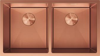 Mexen Binox 2-Bowl Stainless Steel Sink 800 x 450 mm, Copper HC - 6421802000-65HC